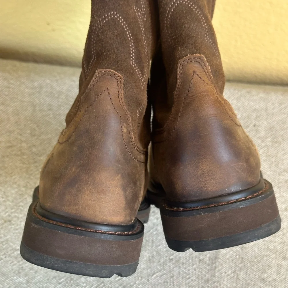 Ariat “Groundbreaker” Pull-On
Work Boots In Distressed Brown Men’s Size 7.5D EUC - Picture 7 of 10